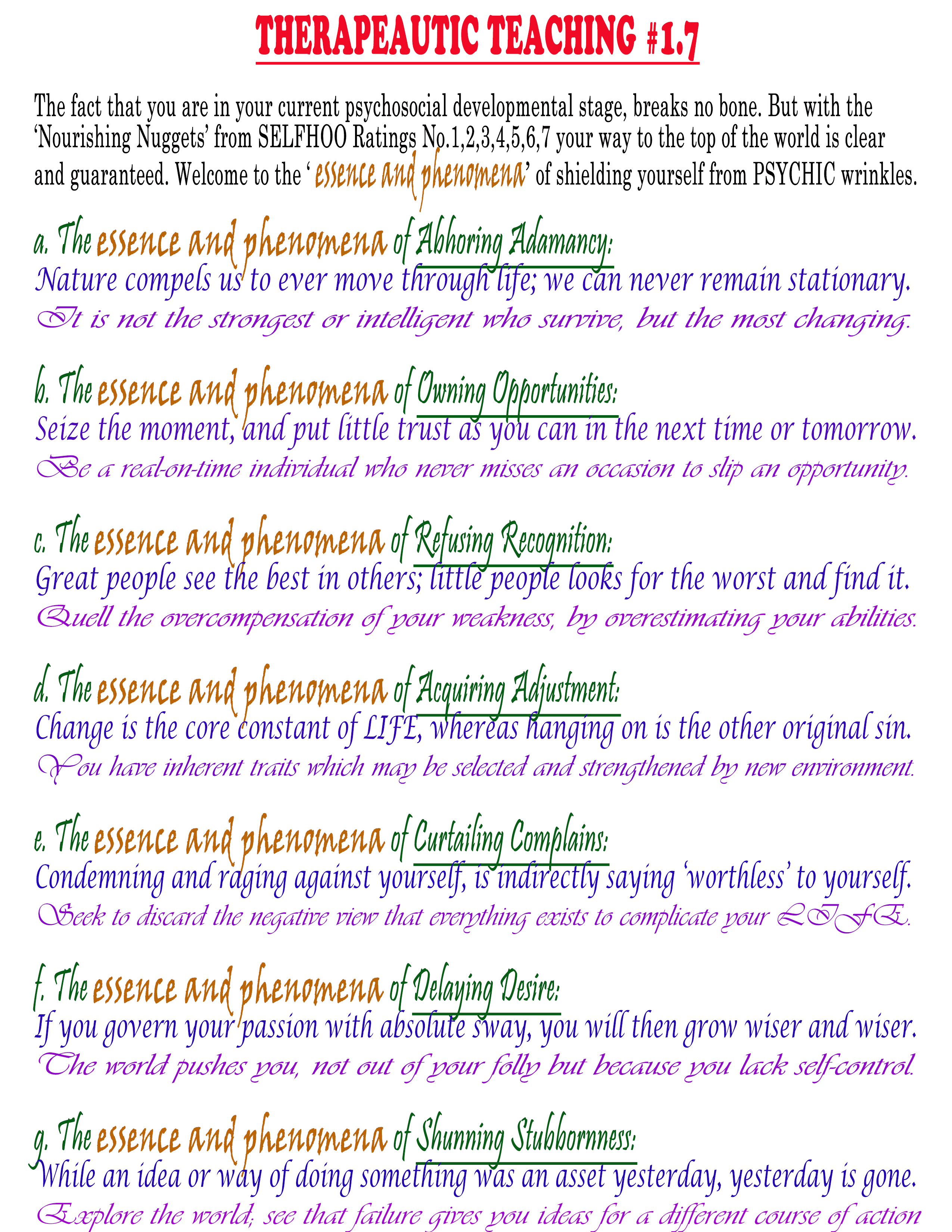 Therapeutic Teaching 7